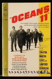 5m184 OCEAN'S 11 paperback book 1960 a novelization of the hilarious classic Rat Pack movie!