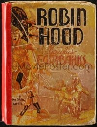 5m086 ROBIN HOOD 4x6 hardcover book 1935 the novel of the Douglas Fairbanks movie!