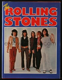 5m139 ROLLING STONES hardcover book 1977 an illustrated biography of the rock band in color!