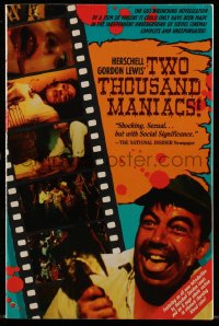 5m228 TWO THOUSAND MANIACS softcover book 1988 Herschell Gordon Lewis's horror movie, illustrated!