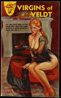 5m169 VIRGINS OF VELDT paperback book 1962 first time in her adult life, she was nude before a man!