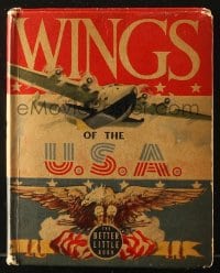 5m087 WINGS OF THE U.S.A. Big Little Book hardcover book 1940 written by Peter A. Wyckoff!