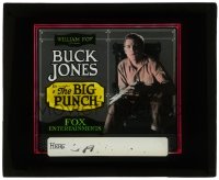 5m431 BIG PUNCH glass slide 1921 great close up of cowboy Buck Jones, directed by John Ford