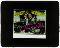 5m434 BLACKMAIL glass slide 1939 Edward G. Robinson escapes from a chain gang, but gets revenge!