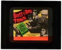 5m436 BOSS OF BIG TOWN glass slide 1942 John Litel, Florence Rice, H.B. Warner, gangsters!