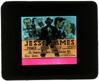 5m498 JESSE JAMES glass slide 1939 most famous outlaws Tyrone Power & Henry Fonda as Frank!