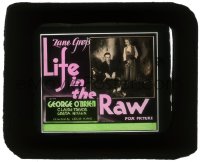 5m508 LIFE IN THE RAW glass slide 1933 Zane Grey, George O'Brien, Claire Trevor's first movie!