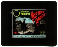 5m520 MYSTERY RANCH glass slide 1932 great image of cowboy George O'Brien riding his horse!