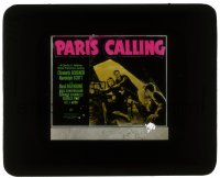 5m531 PARIS CALLING glass slide 1941 Elizabeth Bergner, Randolph Scott, Rathbone, French Resistance