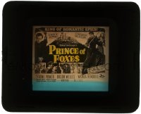 5m537 PRINCE OF FOXES glass slide 1949 Orson Welles, Tyrone Power protects pretty Wanda Hendrix!