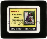 5m541 PROTECT YOUR HOME FROM TUBERCULOSIS glass slide 1938 buy Christmas seals to do your part!