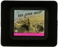 5m545 RED RIVER VALLEY glass slide R1944 great image of cowboy Gene Autry fighting bad guy!