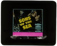 5m564 SONS OF THE SEA glass slide 1941 romantic c/u of Michael Redgrave & Valerie Hobson!