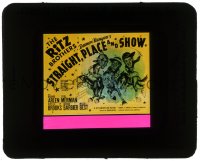 5m569 STRAIGHT, PLACE & SHOW glass slide 1938 The Ritz Brothers in Damon Runyon gambling comedy!