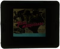 5m571 TEXAS MASQUERADE glass slide 1944 William Boyd as Hopalong Cassidy as cowboy & wearing suit!