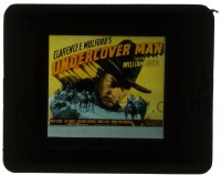 5m586 UNDERCOVER MAN glass slide 1942 huge headshot of William Boyd as Hopalong Cassidy!