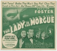 5m383 LADY IN THE MORGUE herald 1938 Preston Foster, Patricia Ellis, Frank Jenks, Crime Club!