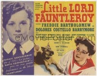 5m280 LITTLE LORD FAUNTLEROY herald 1936 Freddie Bartholomew & Dolores Costello Barrymore!