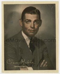 5m391 MANHATTAN MELODRAMA herald 1934 great portrait of Clark Gable with facsimile signature!