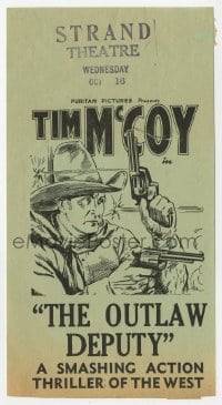 5m294 OUTLAW DEPUTY herald 1935 art of cowboy Tim McCoy with two guns, smashing action thriller!