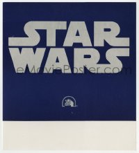 5m316 STAR WARS herald 1977 George Lucas classic, logo against blue background & Fox logo!
