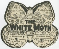 5m418 WHITE MOTH herald 1924 cool die-cut design to look like the insect!