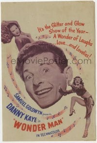 5m328 WONDER MAN herald 1945 wacky Danny Kaye, sexy Virginia Mayo, dancing Vera-Ellen!