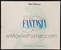 5m652 FANTASIA souvenir program book R1990 Disney classic 50th anniversary commemorative edition!