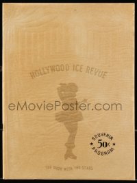 5m675 HOLLYWOOD ICE REVUE souvenir program book 1952 Sonja Henie, embossed cover with gold foil!