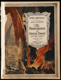5m677 HUNCHBACK OF NOTRE DAME souvenir program book 1923 Lon Chaney as Quasimodo, Universal classic!