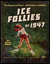 5m679 ICE FOLLIES OF 1947 souvenir program book 1947 Shipstad & Johnson ice skating variety show!