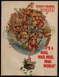 5m682 IT'S A MAD, MAD, MAD, MAD WORLD Cinerama souvenir program book 1964 cool art by Jack Davis!