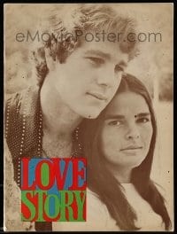5m691 LOVE STORY souvenir program book 1970 Ali MacGraw & Ryan O'Neal, classic romance!