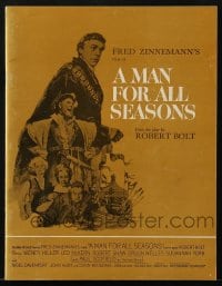 5m693 MAN FOR ALL SEASONS souvenir program book 1966 Fred Zinnemann Best Picture winner!