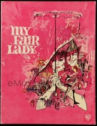 5m701 MY FAIR LADY softcover souvenir program book 1964 Peak art of Audrey Hepburn & Rex Harrison!