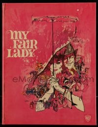 5m699 MY FAIR LADY hardcover souvenir program book 1964 Audrey Hepburn & Rex Harrison by Bob Peak!