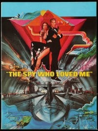 5m727 SPY WHO LOVED ME souvenir program book 1977 Peak art of Roger Moore as James Bond & Bach!