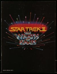 5m730 STAR TREK II souvenir program book 1982 The Wrath of Khan, Leonard Nimoy, William Shatner