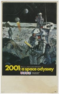 5m001 2001: A SPACE ODYSSEY Cinerama mini WC 1968 Kubrick, art of astronauts on moon by Bob McCall!