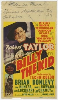5m005 BILLY THE KID mini WC 1941 Robert Taylor as the most notorious outlaw in the West, rare!