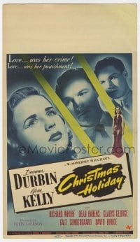 5m007 CHRISTMAS HOLIDAY mini WC 1944 Deanna Durbin is lovely, flaming, brilliant, and dramatic!