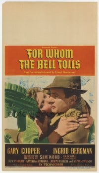 5m014 FOR WHOM THE BELL TOLLS mini WC 1943 art of Gary Cooper & Ingrid Bergman, Hemingway!