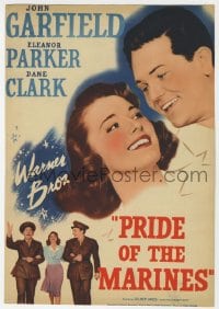 5m025 PRIDE OF THE MARINES mini WC 1945 John Garfield, Eleanor Parker, Dane Clark, rare!