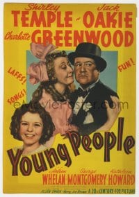 5m034 YOUNG PEOPLE mini WC 1940 cute Shirley Temple, Jack Oakie & Charlotte Greenwood, rare!