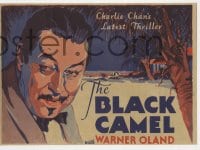 5m236 BLACK CAMEL herald 1931 Warner Oland as Charlie Chan & Bela Lugosi in Hawaii, cool art, rare!