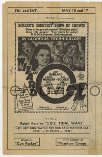 5m240 BRONX THEATRE herald 1939 Wizard of Oz, City For Conquest, Phantom Creeps & more!