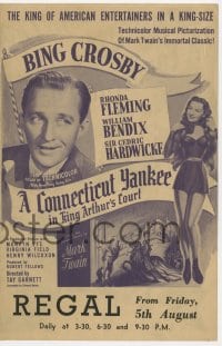 5m252 CONNECTICUT YANKEE IN KING ARTHUR'S COURT herald 1949 Bing Crosby, Rhonda Fleming, Mark Twain