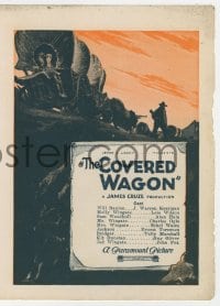 5m254 COVERED WAGON herald 1923 James Cruze classic, art of wagon train on Oregon Trail!