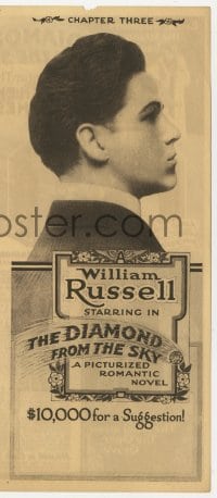 5m354 DIAMOND FROM THE SKY chapter 3 herald 1915 William Russell, 15 hour serial, Silent Witness!