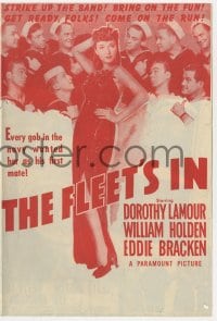 5m262 FLEET'S IN herald 1942 sexy Dorothy Lamour, William Holden, Eddie Bracken, Betty Hutton!